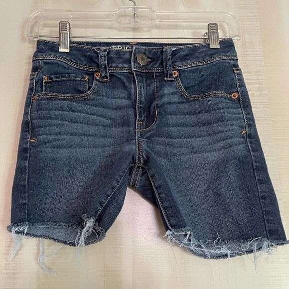 American‎ Eagle super skinny cut off jean shorts,00 - Picture 1 of 8